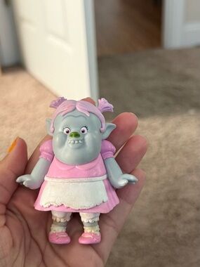 Disney Pink & Gray Troll Figure - Cute Collectible